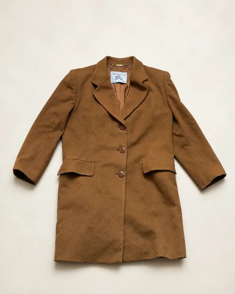 Burberry — Camel Virgin Wool Vintage Coat