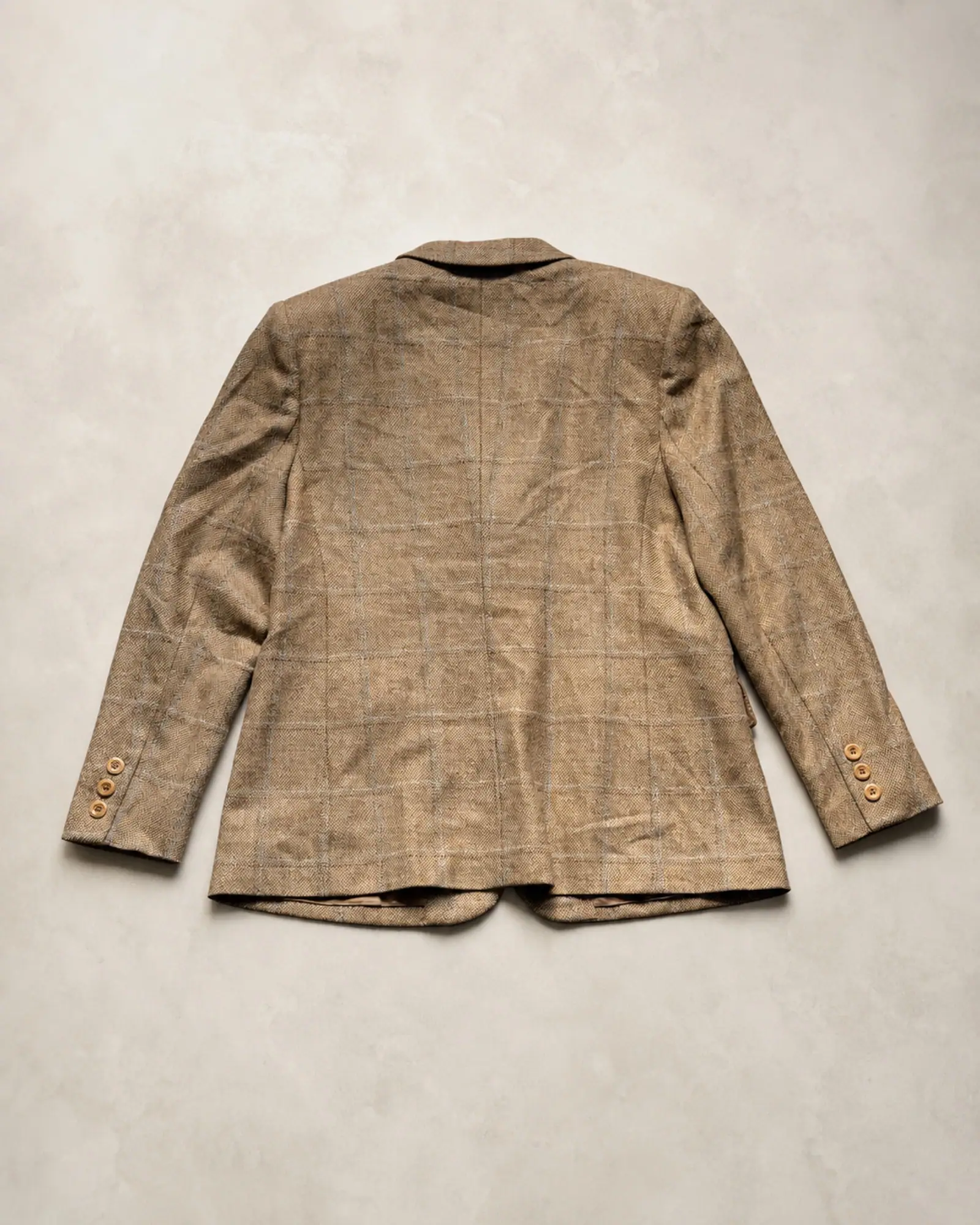 Burberrys — Vintage Windowpane Tweed Blazer