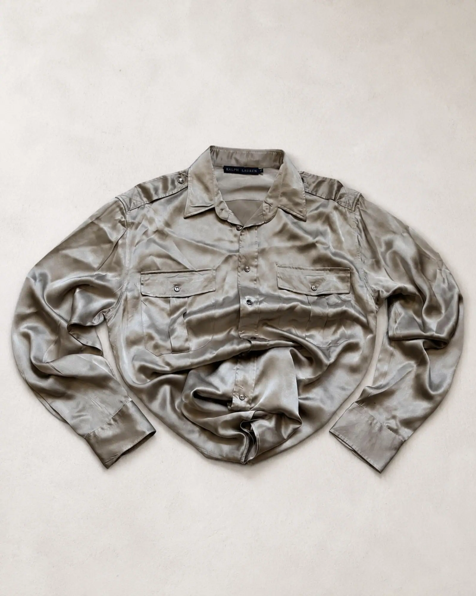 Ralph Lauren — Champagne Silk Safari Shirt