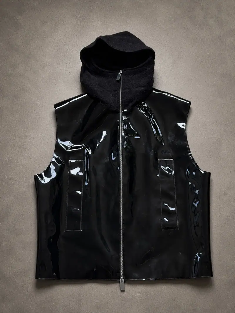 1017 ALYX 9SM — Chaleco de charol negro