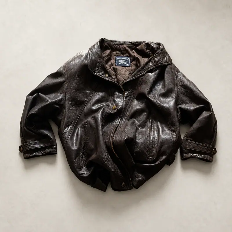 Burberrys — Vintage Brown Leather Jacket