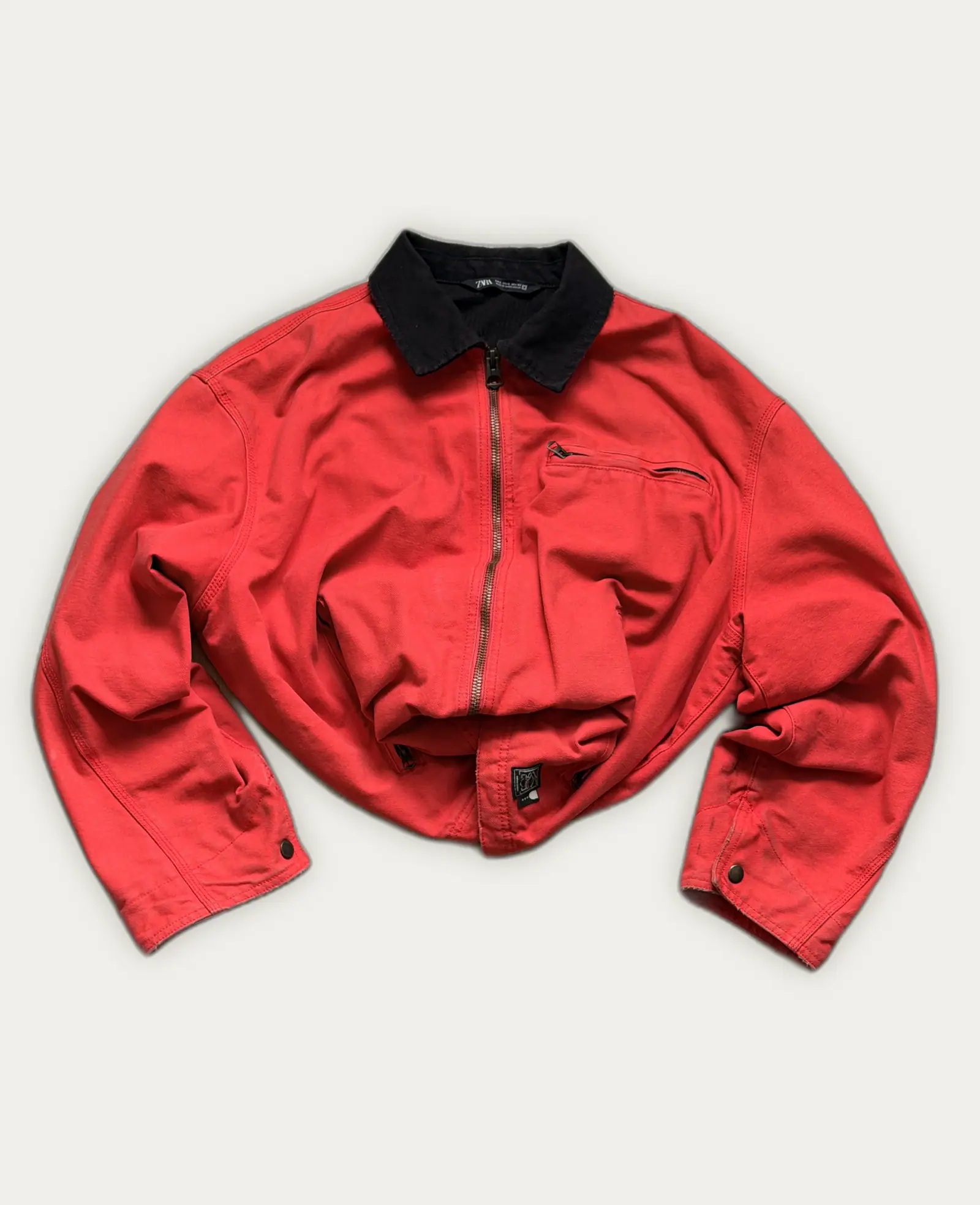 Zara — Red Workwear Jacket