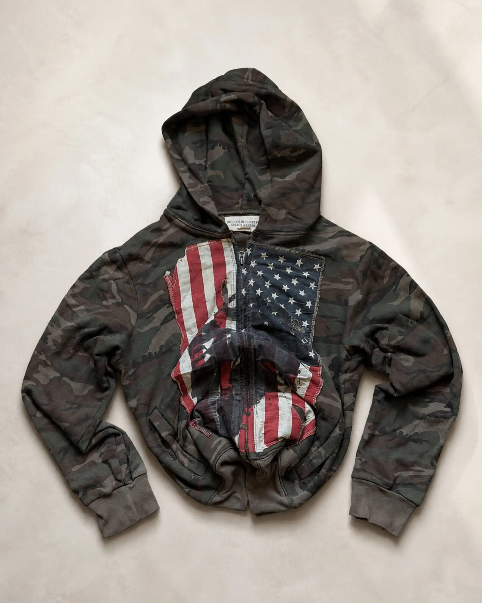 Denim & Supply Ralph Lauren — Camo USA Flag Hoodie