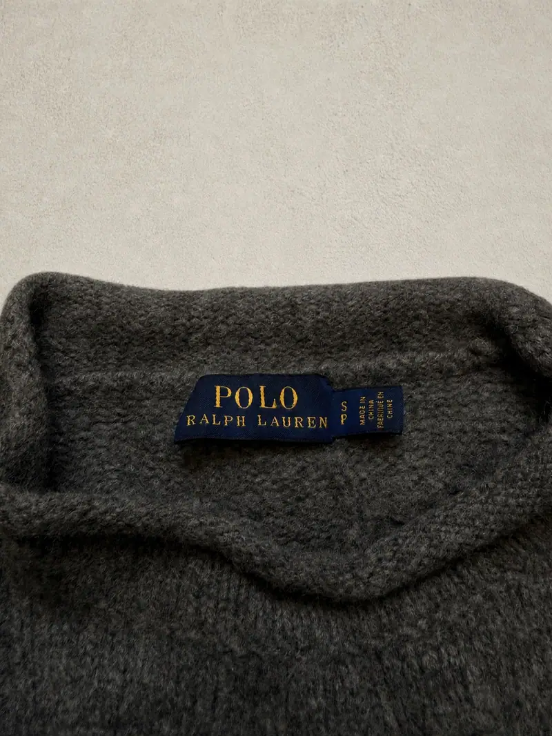 Polo Ralph Lauren — Grey Cable Knit Merino/Cashmere Jumper