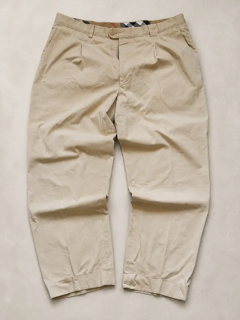 Burberry London — Beige Nova Check Chinos