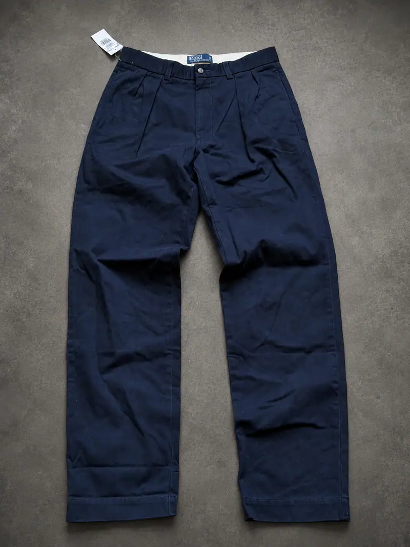 Polo Ralph Lauren — Navy Pleated Chino New With Tags