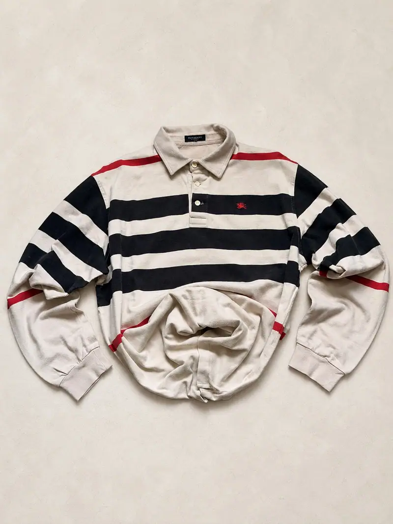 Burberry London — Striped Rugby Polo