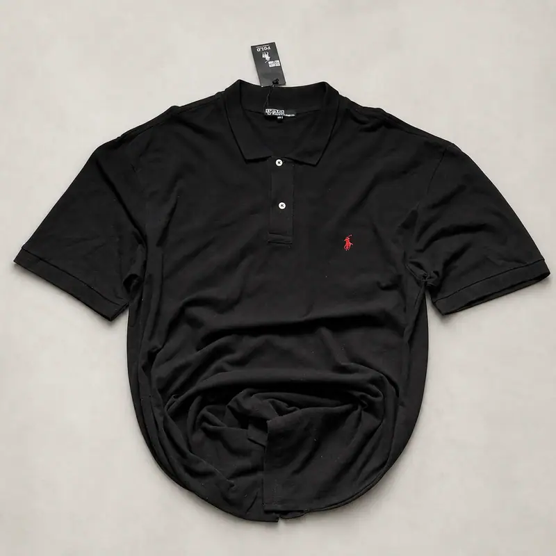 Ralph Lauren — Polo Negro Big & Tall 6XL Nuevo