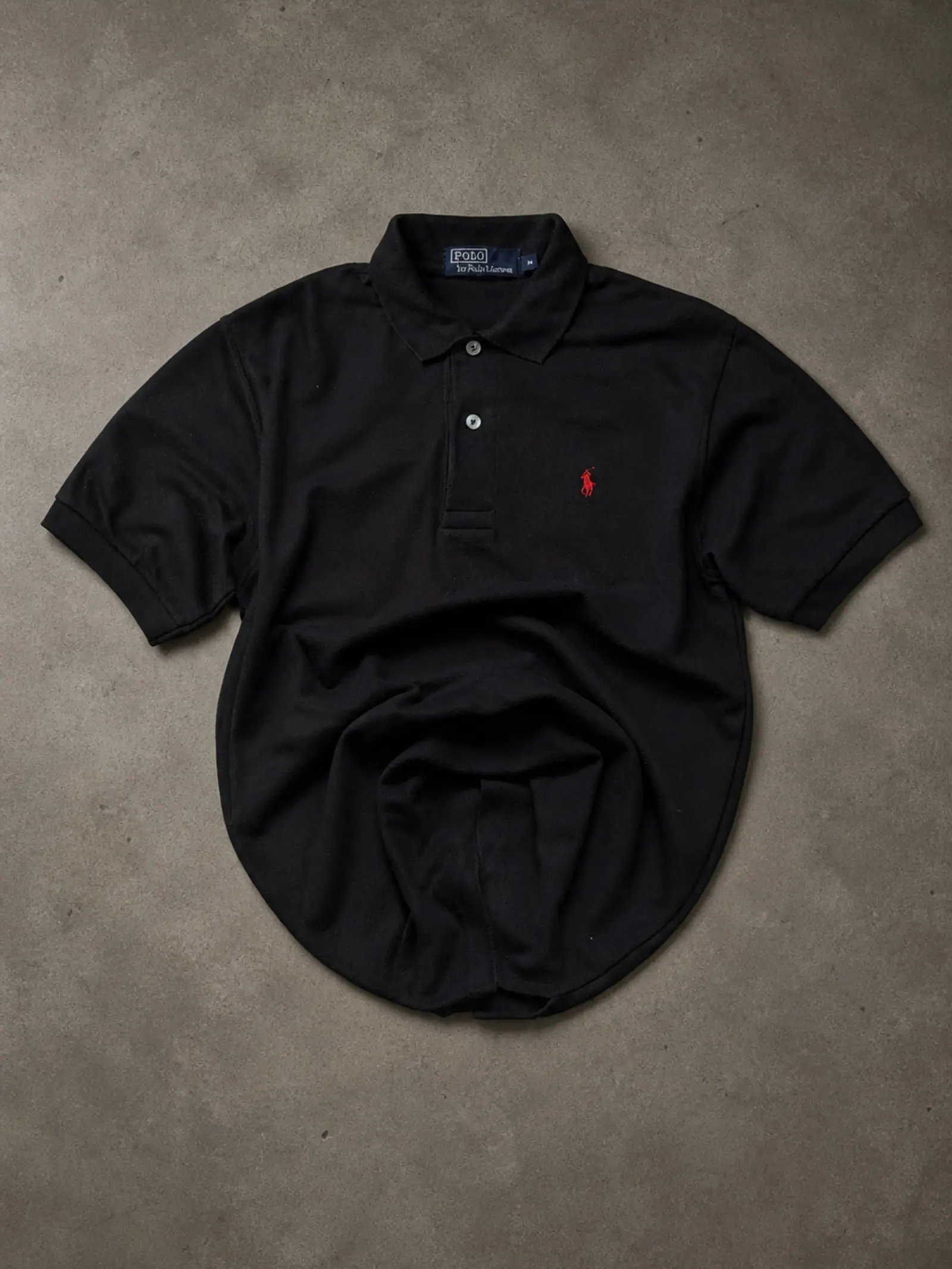 Ralph Lauren — Black Piqué Polo