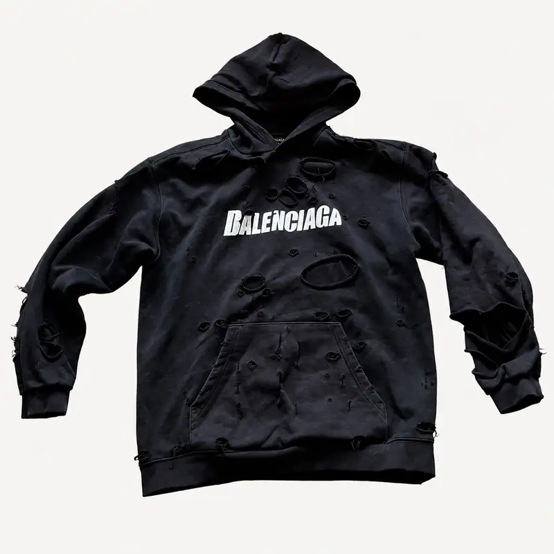 Balenciaga — Caps Destroyed Hoodie