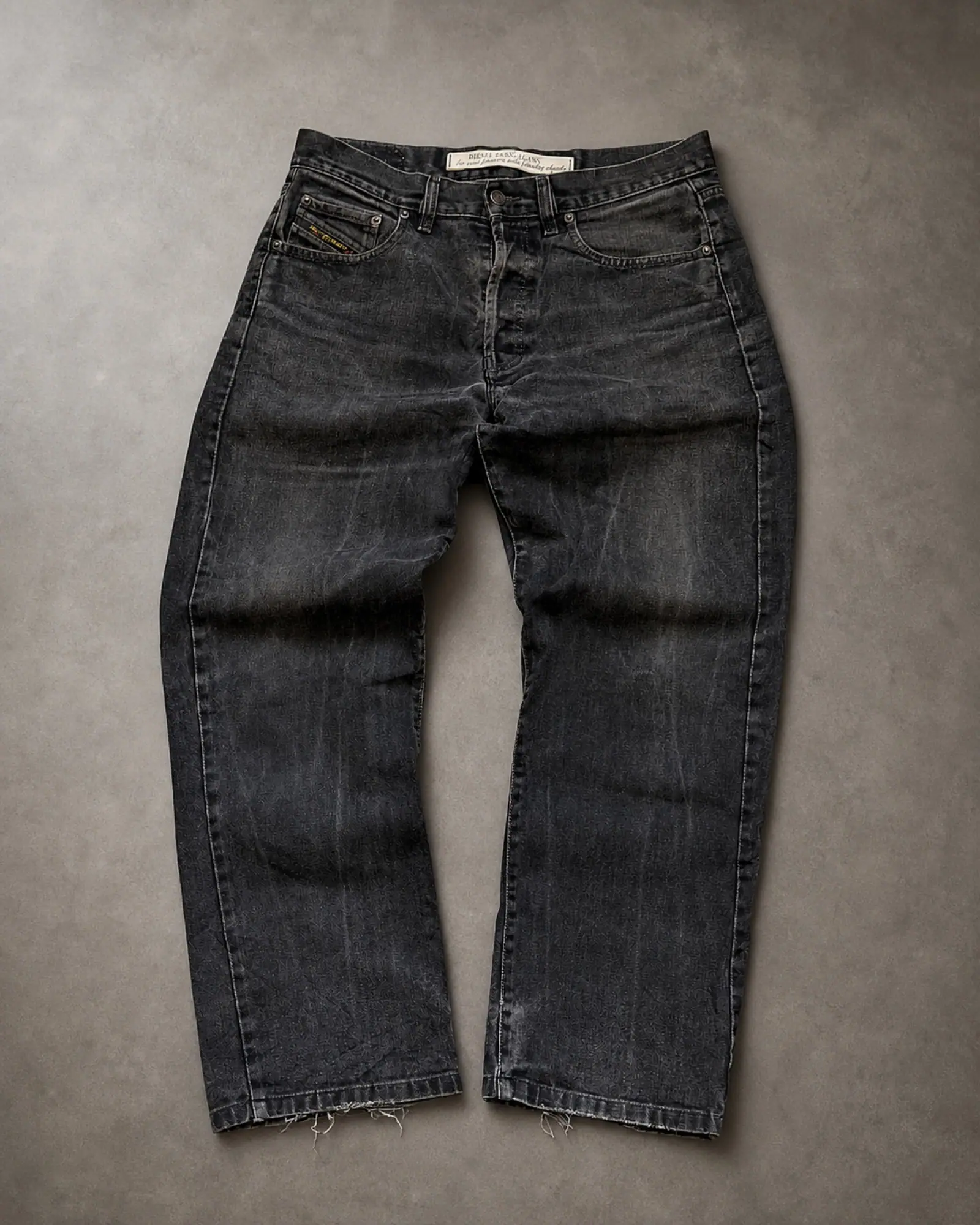 Diesel — Basic Faded Black Jeans